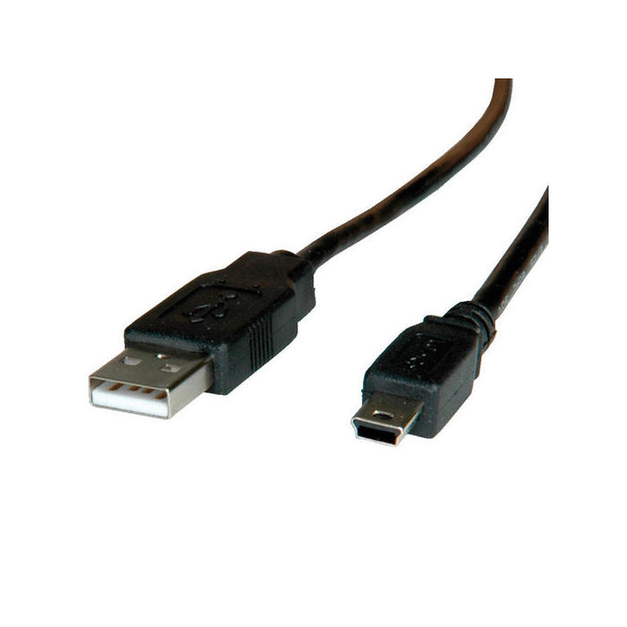 Cable Usb 2.0 3 M. A M/ Mini Usb (5 Pin) En Negro Roline