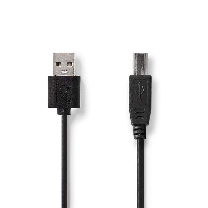 Cable Usb 2.0 Tipo A Macho A B Macho 2mts Negro Valueline