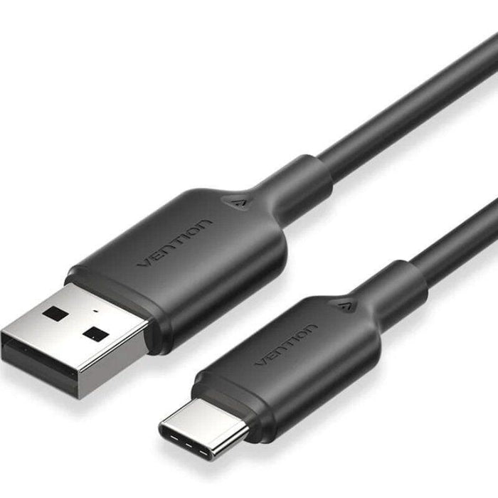 Cable Usb 2.0 Tipo-C Vention Ctqbh Usb Tipo-C Macho Usb Macho Hasta 60w 480mbps 2m Negro