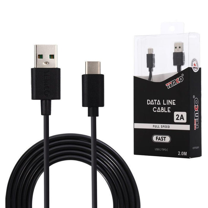 Cable Usb-C 5V 2A 2M En Negro