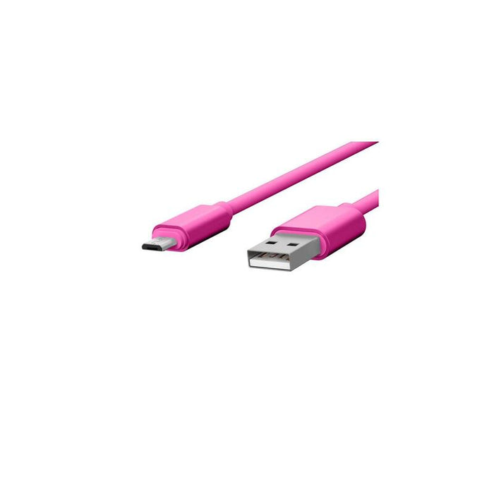 Cable Usb Charge & Synchro Vers Micro-Usb 1,7m Rosa - Jaym® Collection Pop**