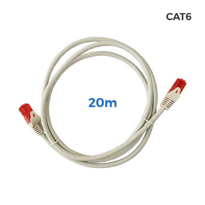 Cable Utp Cat.6 Latiguillo Rj45 Cobre Lszh Gris 20m