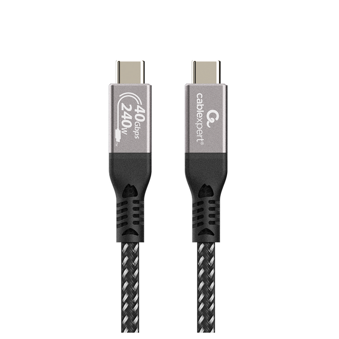 Cable Xpert Ccbp-Usb4-Cmcm240-0.5m Premium Usb4 Tipo C Charging And Data Cable, 40 Gbps, 240 W, 0.5 M