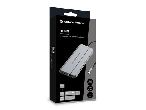 EAN 4015867243992 - Conceptronic DONN34G base para portátil y replicador de puertos Alámbrico USB 3.2 Gen 2 (3.1 Gen 2) Type- imagen 2