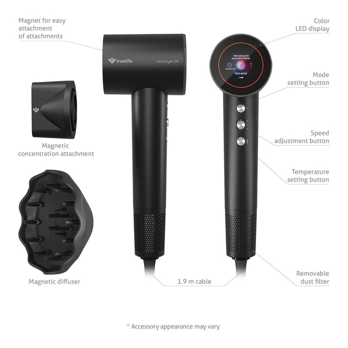 EAN 8595724900382 - TrueLife HairDryer D9 secador 1600 W Negro imagen 14