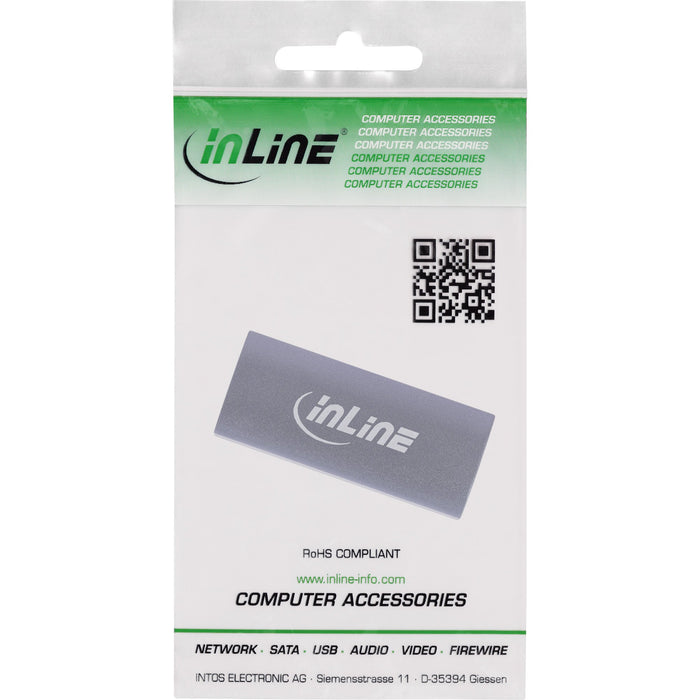 EAN 4043718319503 - InLine 35900E cambiador de género para cable USB-C Gris imagen 4