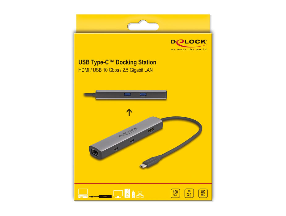 EAN 4043619878659 - DeLOCK 87865 base para portátil y replicador de puertos Alámbrico USB 3.2 Gen 2 (3.1 Gen 2) Type-C Negro, imagen 4
