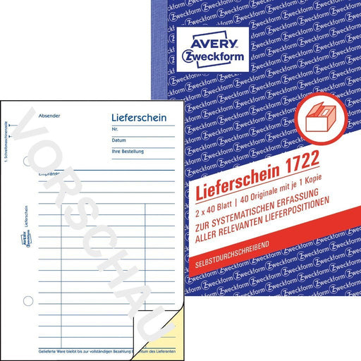 EAN 4004182017227 - Avery 1722 hoja y libro contables A6 40 páginas imagen 2