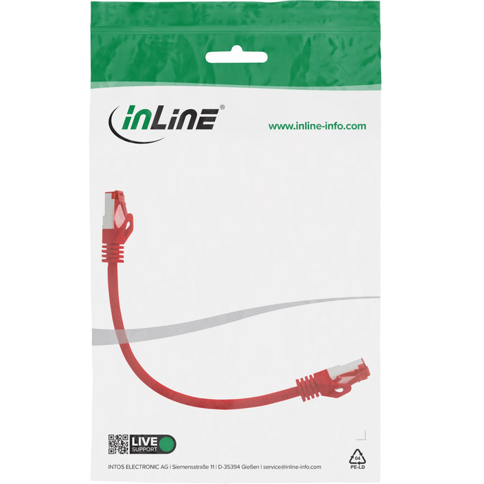 EAN 4043718231867 - InLine 76122R cable de red Rojo 0,25 m Cat6 S/FTP (S-STP) imagen 3