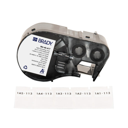 EAN 888434593905 - Brady M4-48-417 etiqueta de impresora Negro, Blanco Etiqueta para impresora autoadhesiva imagen 1