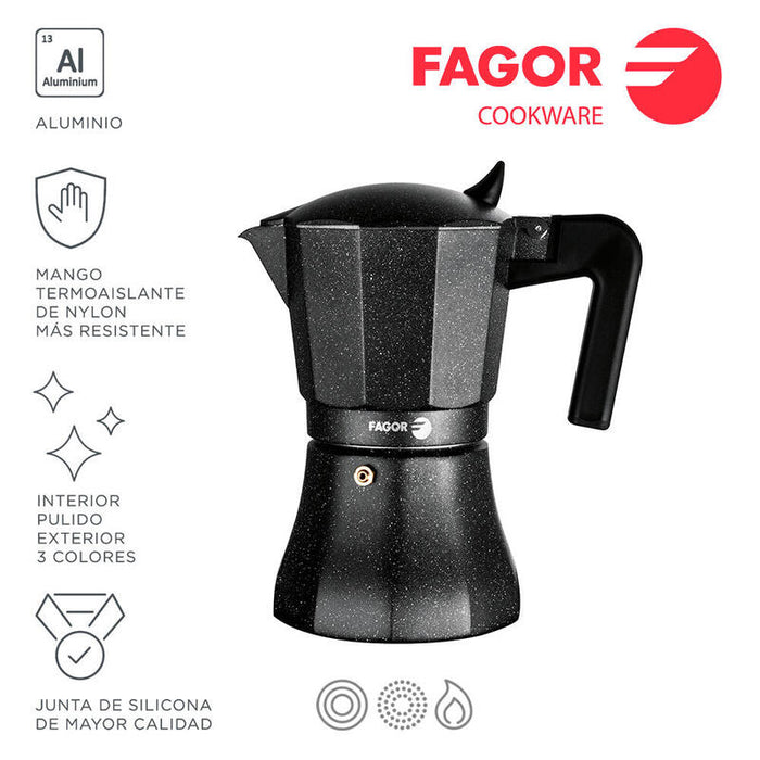 Cafetera Tiramisu 3 Tazas Aluminio 3004 Fagor