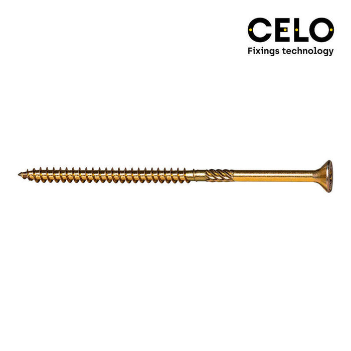 Caja 100 Unid. Tornillo Madera Avellanado Pz R/Parc Din/Ref Vloxp Ø6x80mm Bicromatado Celo