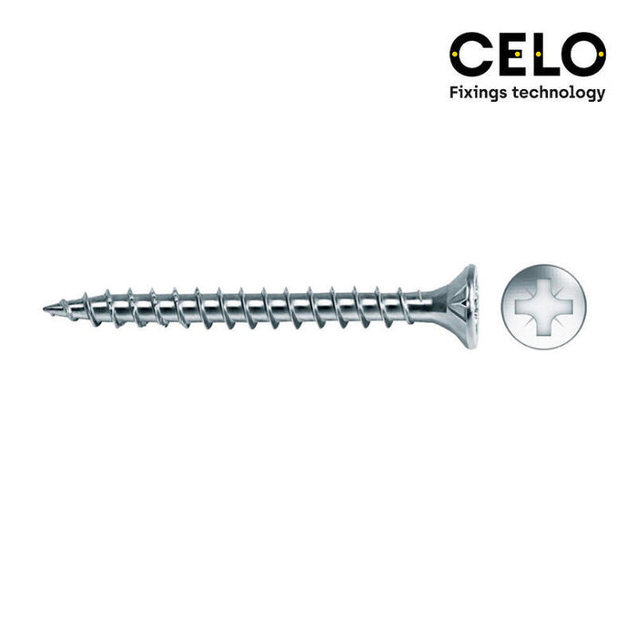 Caja 1000 Unid. Tornillo Madera Avellanado Pozi Din/Ref Vlox Ø4x17mm Zincado+Lubr. Celo