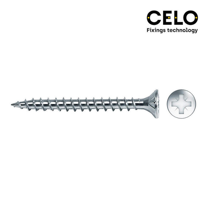 Caja 1000 Unid. Tornillo Madera Avellanado Pozi Din/Ref Vlox Ø4x20mm Zincado+Lubr. Celo