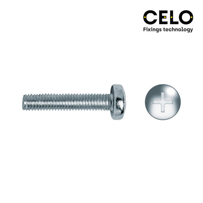 Caja 200 Unid. Tornillo Metrica Alomado Philips Din/Ref 7985 Ø6x30mm Zincado Celo