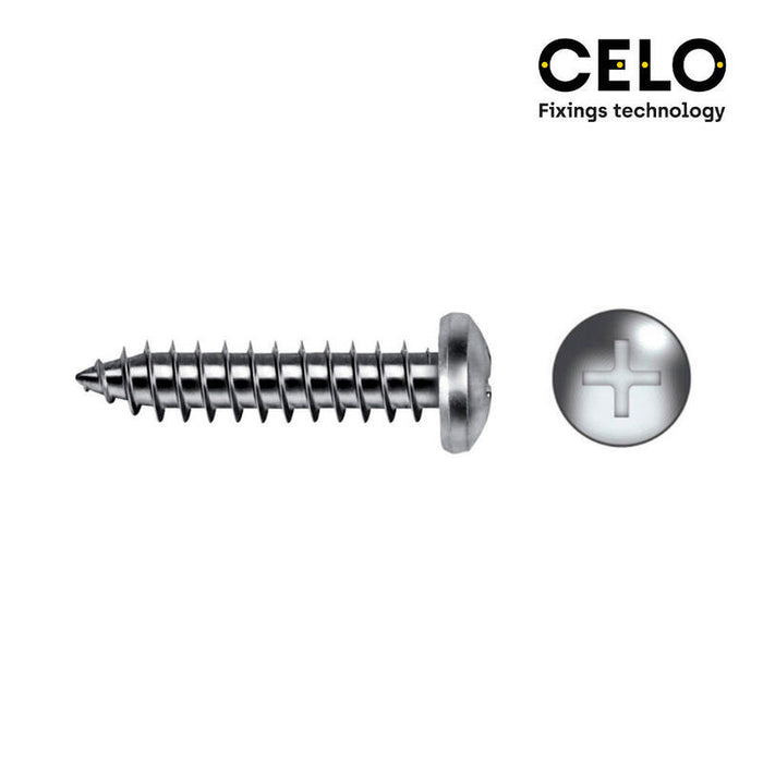 Caja 250 Unid. Tornillo Chapa Alomada Philips Din/Ref 7981 5,5x25mm Zincado Celo