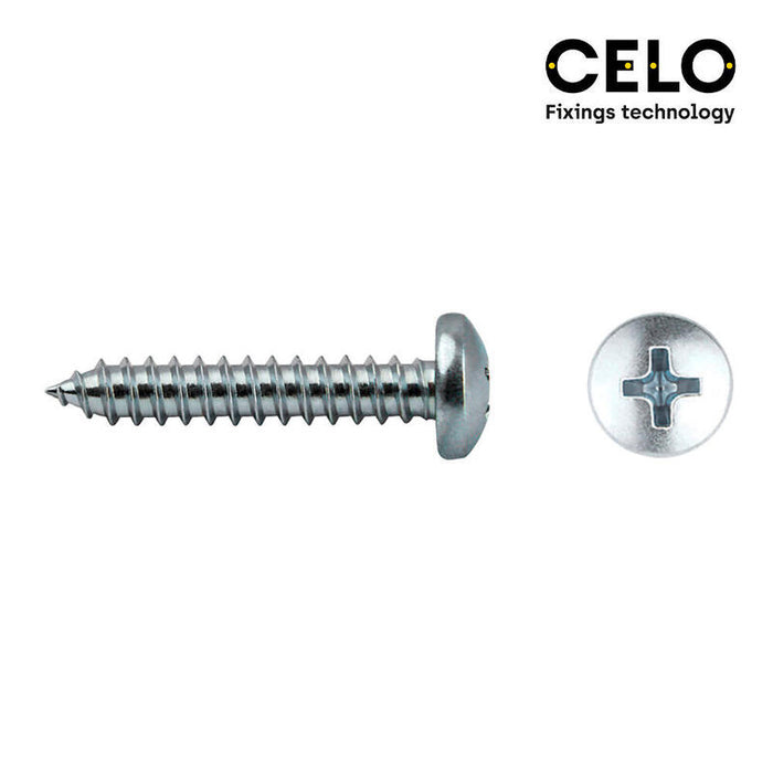 Caja 250 Unid. Tornillo Chapa Alomada Philips Din/Ref 7981 5,5x50mm Zincado Celo