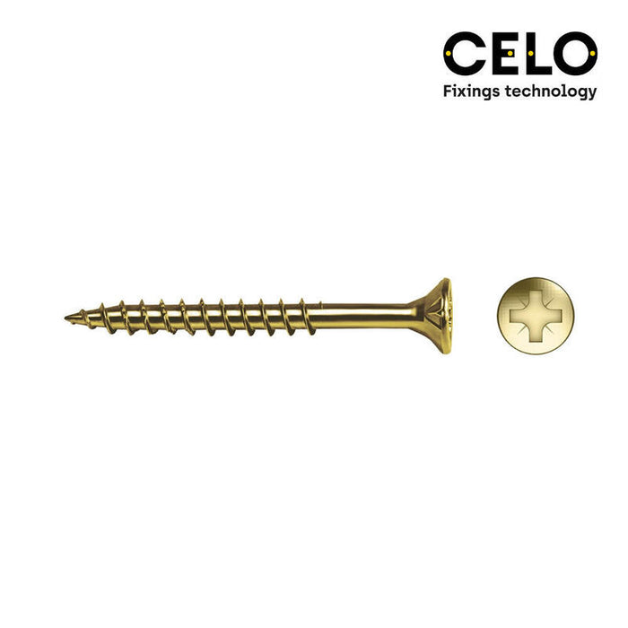 Caja 50 Unid. Tornillo Madera Avellanado Pz R/Parc Ref Vloxp Bricomatado Ø6x90mm Celo