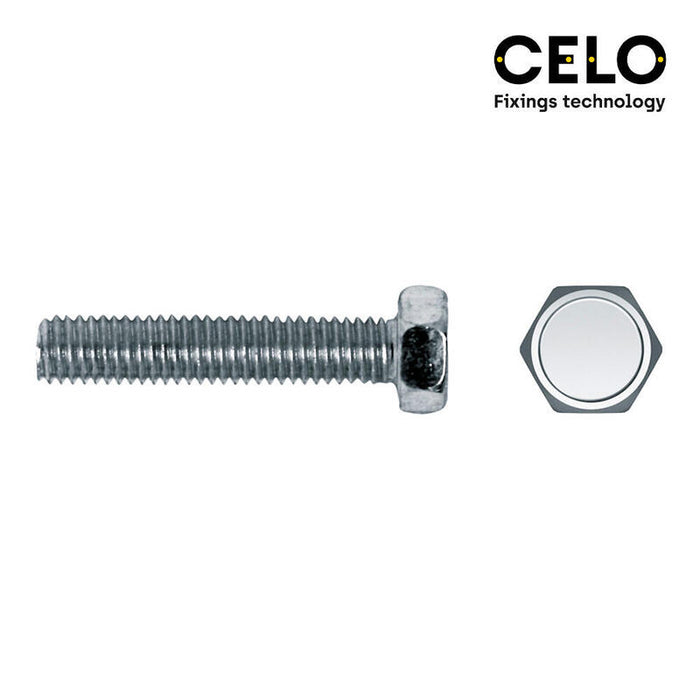 Caja 50 Unid. Tornillo Metrica Hexagonal Din/Ref 933 Ø8x60mm Zincado Celo