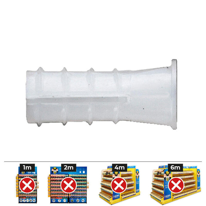 Caja 500 Ud. Taco De Plástico Tipo B Ø 5 Mm