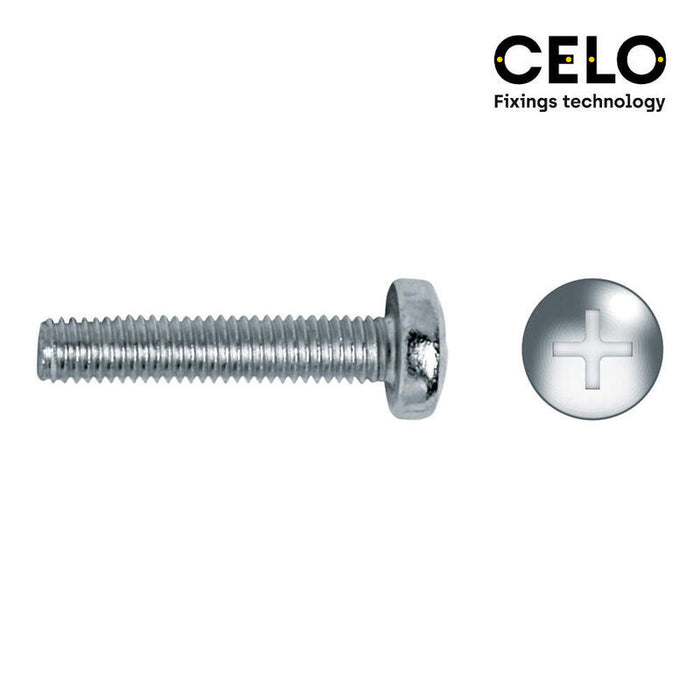 Caja 500 Unid. Tornillo Metrica Alomado Philips Din/Ref 7985 Ø4x15mm Zincado Celo