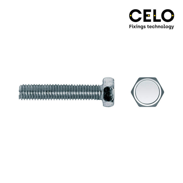Caja 75 Unid. Tornillo Metrica Hexagonal Din/Ref 933 Ø8x40mm Zincado Celo