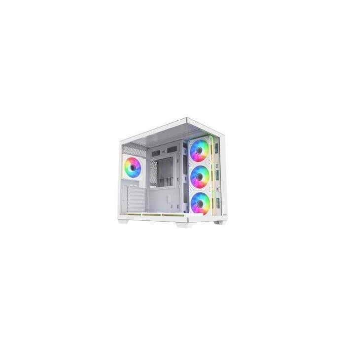 Caja Atx Fsp M341 Cristal Templado Dual Chamber 7xargb Disipador Max 160mm Gpu Max 410mm Blanco