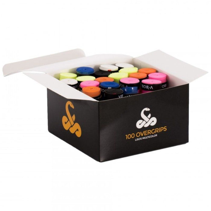 Caja De 100 Overgrips Vibor-A Colores Surtidos
