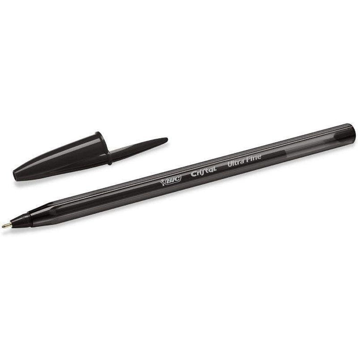 Caja De Bolígrafos De Tinta De Aceite Bic Cristal Exact Ultrafine 992603 20 Unidades Negros