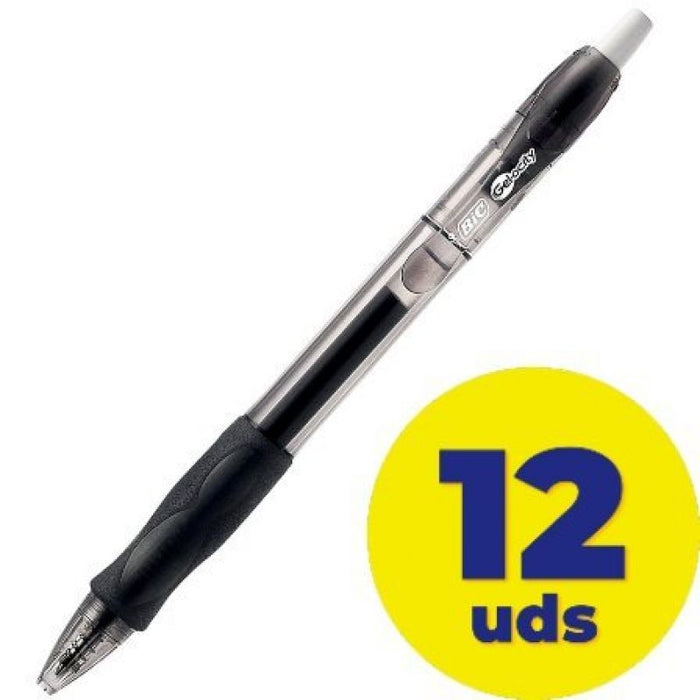 Caja De Bolígrafos De Tinta De Gel Bic Gelocity 526275 12 Unidades Negros