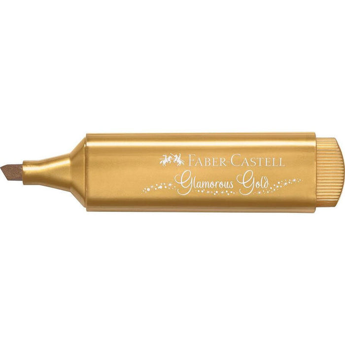 Caja De Marcadores Fluorescentes Faber Castell Textliner 46 154650 10 Unidades Oro Metálico
