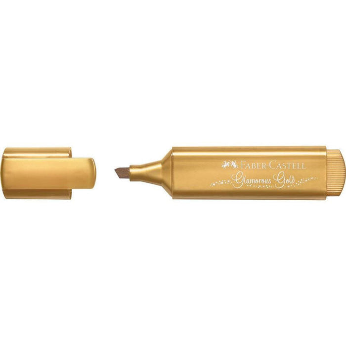 Caja De Marcadores Fluorescentes Faber Castell Textliner 46 154650 10 Unidades Oro Metálico