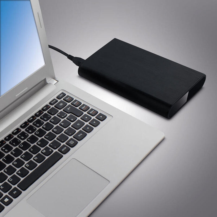 Caja Hdd 3,5", Usb 3.1, Fantec Db-Alu31 Negra Para Sata-Hdd