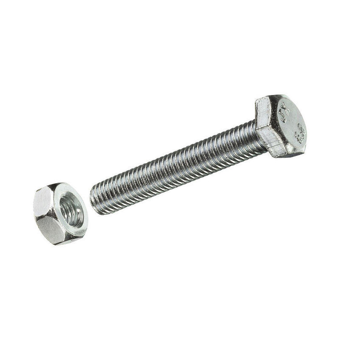 Caja L 15 Unid. Tornillo Metrica Cab Hex+Tuerca Cinc M 8x80mm Fadix