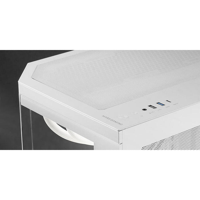 Caja Microatx Mc3t Core Blanco Mars Gaming Bahías Int.:2x3'5, 3x2'5/1xusb2.0, 1xusb3.0, 1xusb-C/ Audio In-Out