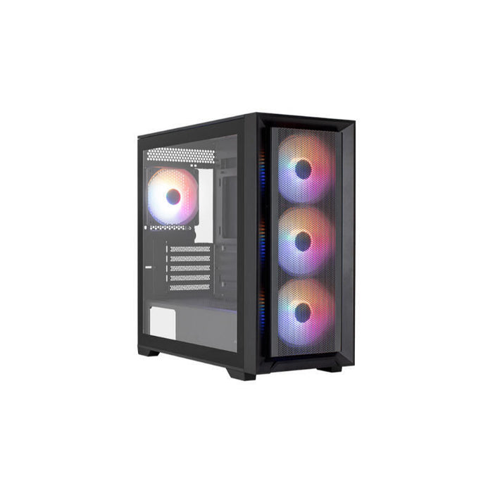 Caja Microatx Tern Mini Negro Aerocool Bahías Int: 2x3'5, 3x2'5/ 2xusb3.0, 1xusb2.0/ Audio In/Out/ Ventiladores Con Iluminación Frgb