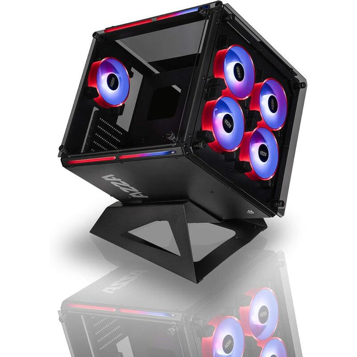 Caja Pc Azza Gaming Cube Atx 802f (B/Win) 5xrgb Vidrio Templado