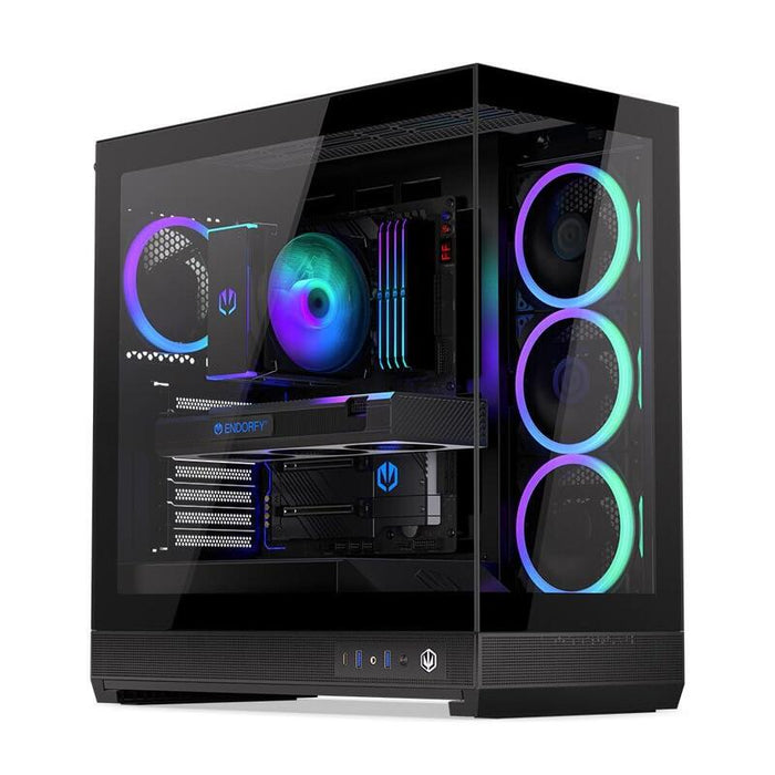 Caja Pc Endorfy Fishtank 6000 Corona  (Negro, Tempered Glass X 2) Ey2a025
