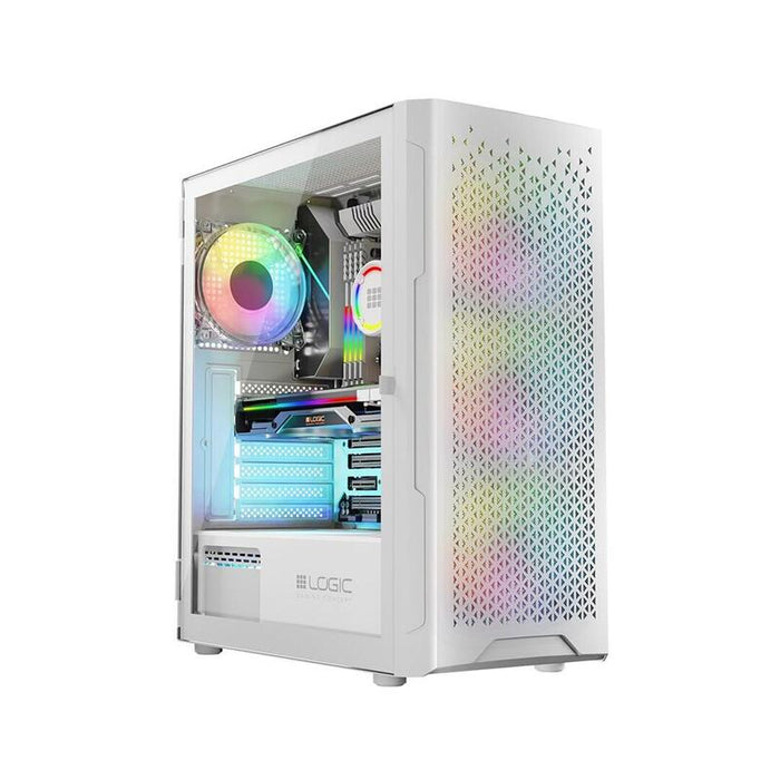 Caja Pc Logic Aramis Argb Minidi  Usb 3.0 Blanco
