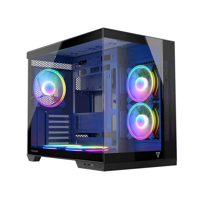 Caja Pc Modecom  Volcano Panorama Apex Argb 5f Midi