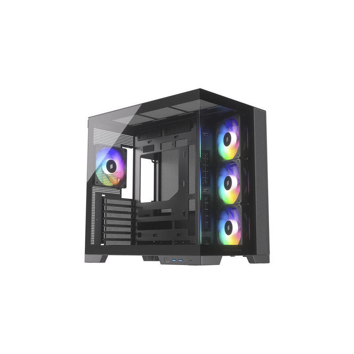 Caja Pc Silentware View A-Rgb Negra, Vidrio Templado X2 Viewblack