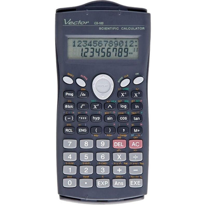 Calculadora Vector Científica Kav Cs-103, 279 Funciones, 80 X 170 Mm, Negra