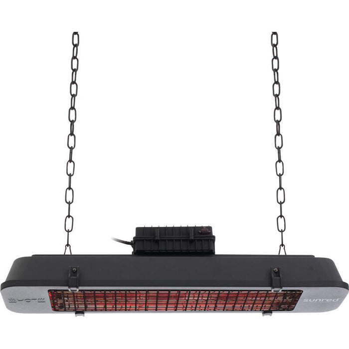 Calefactor Sunred Rd-Dark-Vin25h, Oscuro Vintage, Colgante, Potencia 2500 W, Negro