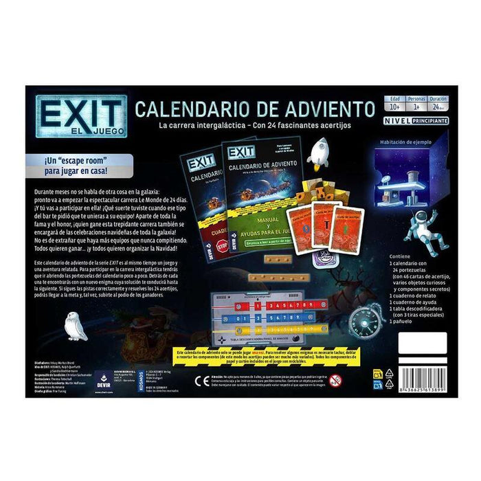 Calendario De Adviento Exit La Carrera Intergalactica