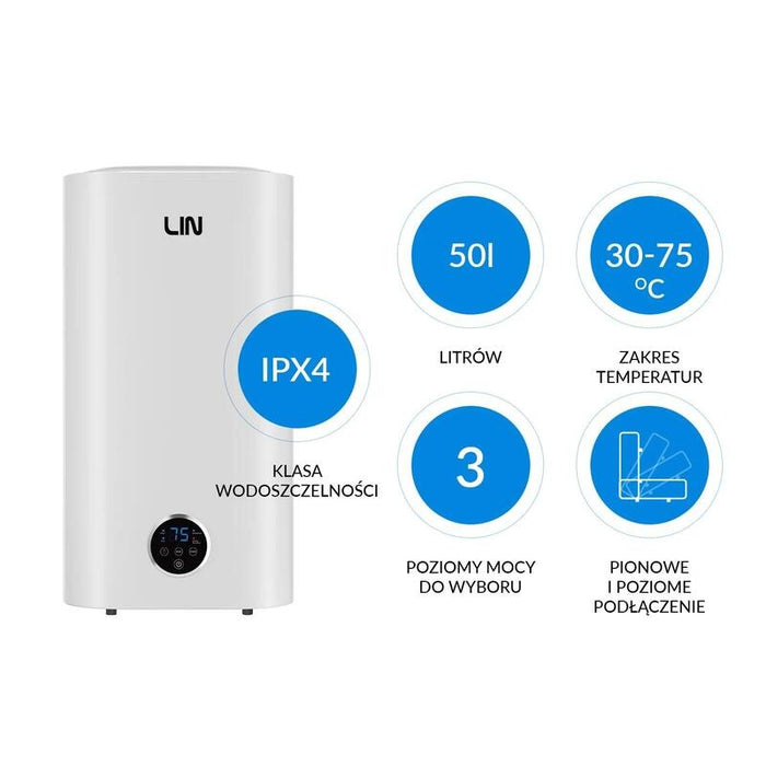 Calentador De Agua Eléctrico Lin Lifvd1smwh 50l Universal Blanco