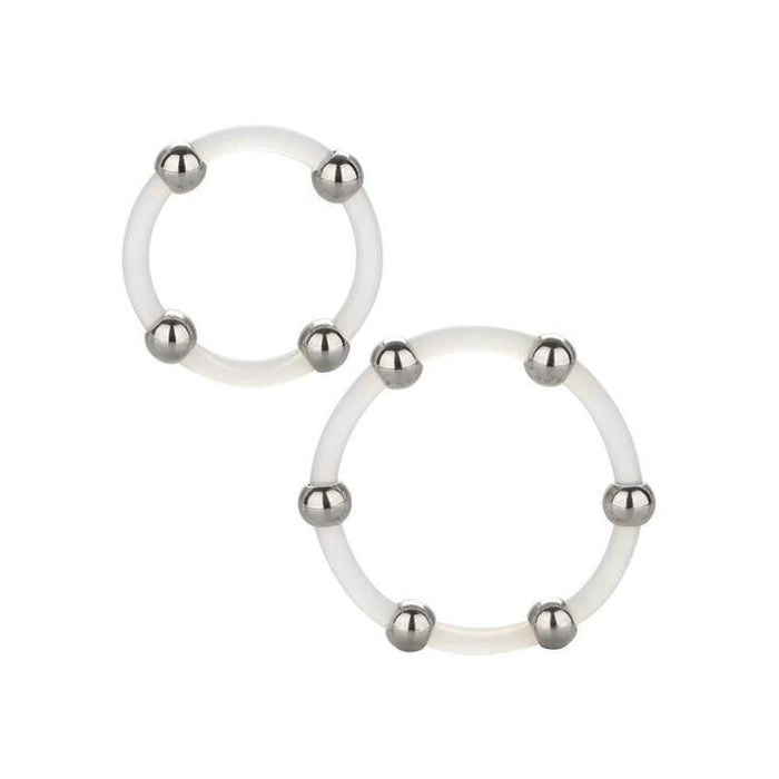 Calexotics - Kit De 2 Uds Anillo De Silicona Con Cuentas De Acero