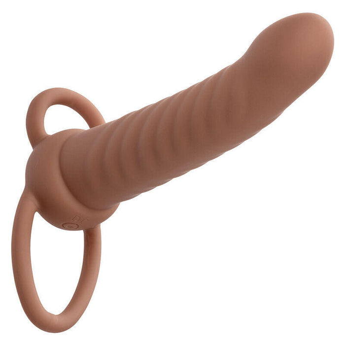Calexotics - Maxx Doble Penetrador Acanalado 10 Vibraciones Mulato