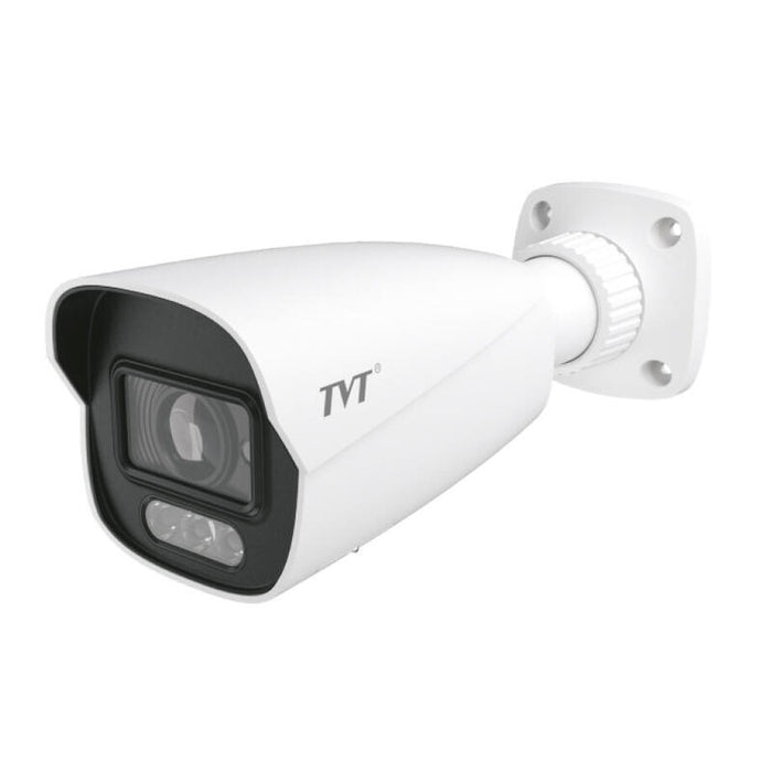 Cámara Bullet Ip 4mp 2.8~12 Mm Iluminación Dual Luz Blanca Ir40 E/S Audio Y Alarma Mic Altavoz Ip67 Full Color 24/7
