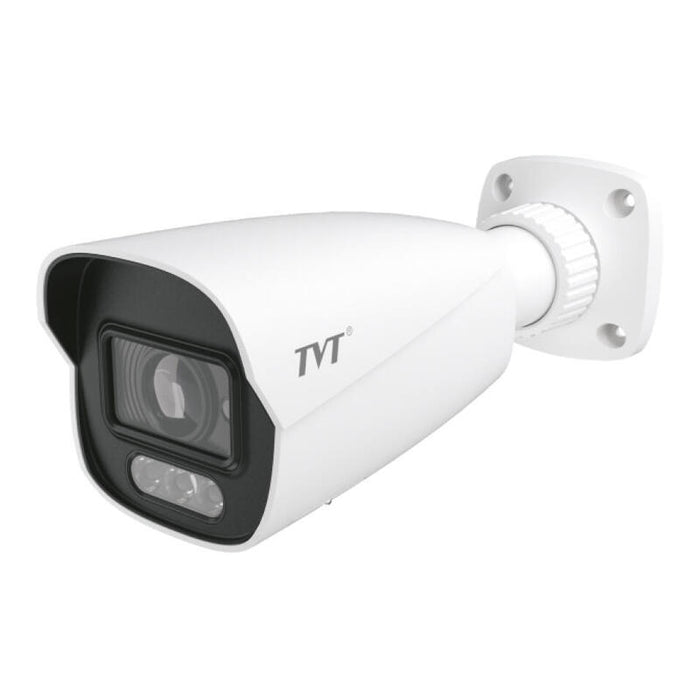Cámara Bullet Ip 4mp Motorizada 2.8~12 Mm Iluminación Dual Luz Blanca Ir40 Wdr120 Audio Mic Ip67 Tvt