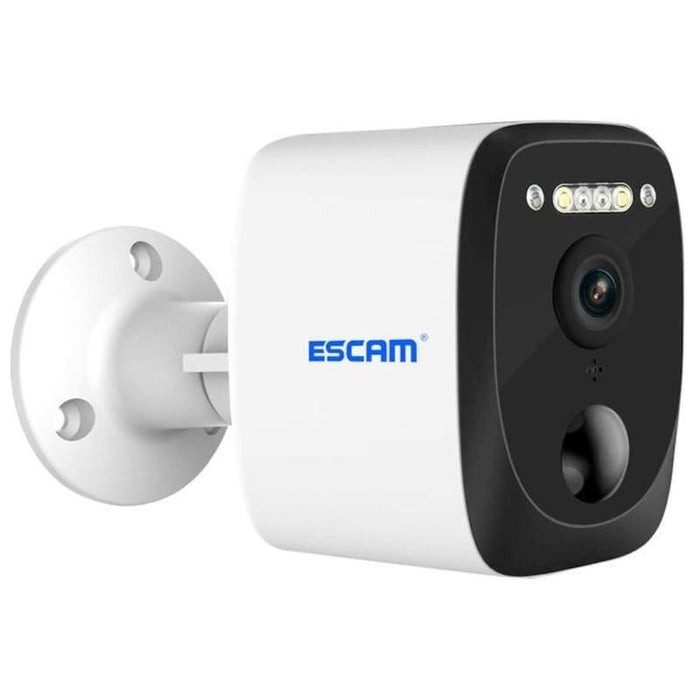 Cámara De Seguridad Ip Escam Qf370 3mp Visión Nocturna A Color Wifi Panel Solar Blanco